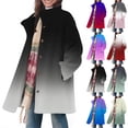 thumbnail image 1 of Bovxnpu Womens Fleece Jackets Winter Fleece Coat Loose Lapel Button Long Sleeve Outwear Tops, 1 of 8