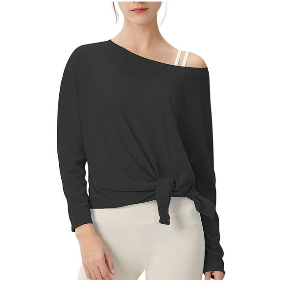 Bovxnpu Womens Long Sleeve Plus Size Tops, Dressy Casual Blouses Tops Loose Shirts Off The Shoulder Long Sleeve Elegant Shirt Summer Outfits Beach Vacation Plus Size Spring Clothes L