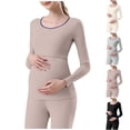 thumbnail image 1 of Bovxnpu Womens Maternity Shirts Maternity Long Sleeve Crew Neck Base Layer Top Sleepwear, 1 of 7