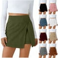 thumbnail image 1 of Bovxnpu Womens Mini Skirts Casual High Waisted Corduroy Zipper Short Length Skirts, 1 of 9