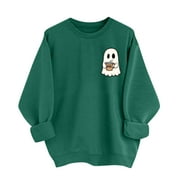 BOVXNPU Womens Oversized Sweatshirts, Halloween Day Sweatshirts for Women Fleece Crewneck Sweaters Casual Tops Comfy Fall Fashion Outs Winter Clothes