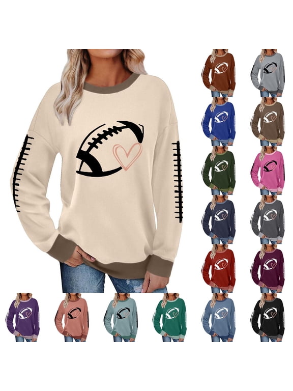 Womens Oversized Sweatshirts, Sweatshirts for Women Fleece Crewneck Sweaters Casual Tops Comfy Fall Fashion Outs Winter Clothes
