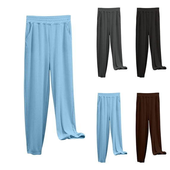 Bovxnpu Womens Pajama Pants Sleep Lounge Pants Lightweight Elastic Waist Lounge Pants Spring Summer Sleepwear