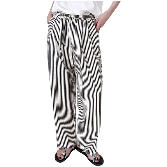 Bovxnpu Womens Pajama Pants Sleepwear Loungewear, Women Striped Pajama Pants Sleepwear Lightweight Lounge Pants Casual Home Wear Bottoms Pajama Pants