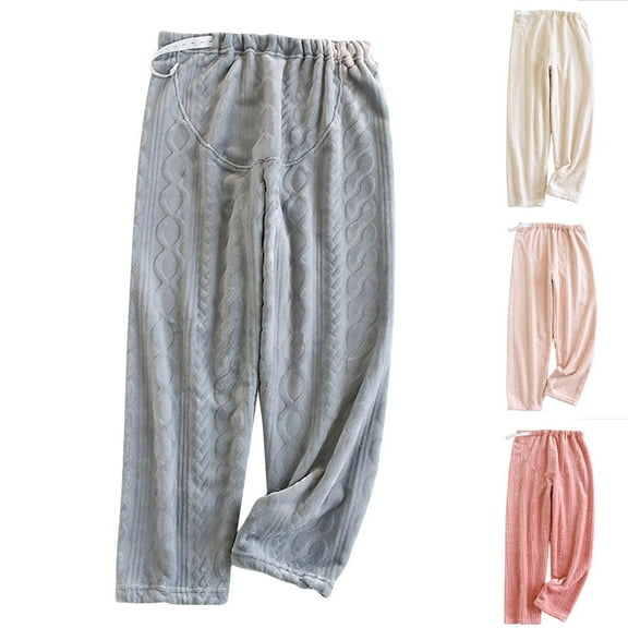 Bovxnpu Womens Pajama Pants Sleepwear Loungewear, Womens Fleece Pajama Pants Soft Comfortable Lightweight Elastic Pajama Bottoms Lounge Pants Sleep Pants