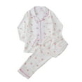 thumbnail image 1 of Bovxnpu Womens Pajama Sets Short Sleeve Button Down Sleepwear Heart Print Ruffled 2PC Set Soft Wrinkle Texture Comfortable Sleepwear, 1 of 7