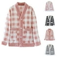 thumbnail image 1 of Bovxnpu Womens Pajama Shirt Sleepwear Loungewear, Women Flannel Long Sleeve Button Down Pajama Tops with Pocket Winter Warm Cardigans, 1 of 4
