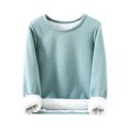 thumbnail image 1 of Bovxnpu Womens Pajama Shirt Sleepwear Loungewear, Womens Fleece Long Sleeve Sleep Shirt Cotton Lightweight Breathable Pajama Top Warm Homewear Nightwear, 1 of 3