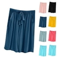 thumbnail image 1 of Bovxnpu Womens Pajama Shorts Sleep Lounge Bottoms Elastic Waist Cotton Shorts Loose Soft Comfortable Sleepwear, 1 of 6