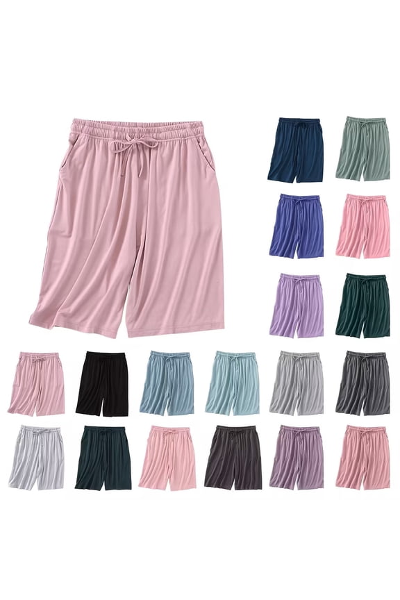 Womens Pajama Shorts Sleepwear Loungewear, Womens Shorts Casual Summer Cotton Pajama Lounge Sleep Shorts Soft Comfy Stretch Pajama Lounge Shorts Sleepwear Beach Bottoms
