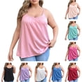 thumbnail image 1 of Bovxnpu Womens Plus Size Tops, Plus Size Tank Tops for Women Summer Sleeveless Crew Neck T-Shirts Tops Casual Tees Tunics Shirts Cami Tops XXXL, 1 of 5