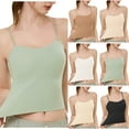 thumbnail image 1 of Bovxnpu Womens Plus Size Tops, Women Basic Double Lined Scoop Neck Tank Tops Adjustable Cami Tank Summer Sleeveless Tops Padded Cotton Ribbed Tank Tops M, 1 of 6