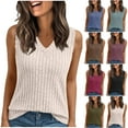thumbnail image 1 of Bovxnpu Womens Plus Size Tops, Women Summer V Neck T Shirts Casual Loose Trendy Sleeveless Basic Tee XXL, 1 of 6