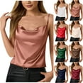 thumbnail image 1 of Bovxnpu Womens Plus Size Tops, Womens Silk Satin Tank Tops Scoop Neck Casual Cami Sleeveless Camisole Blouses Summer Basic Tank Shirt XXL, 1 of 4