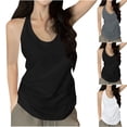 thumbnail image 1 of Bovxnpu Womens Plus Size Tops, Workout Tops for Women Racerback Basic Tank Sleeveless Tops M, 1 of 5