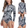 thumbnail image 1 of Bovxnpu Womens Rashguard One Piece Swimsuits Athletic Training Surfing Swimsuit, Swimsuits Women Long Sleeve Diving Suits Seamless Summer Beach Surfing Swimwear Ladies Summer Swimwear Beach Vacation, 1 of 8