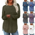 thumbnail image 1 of Bovxnpu Womens Sweaters Pullover Tops, Women's Oversized Crew Neck Long Sleeve Fuzzy Knit Casual Chunky Warm Fall Pullover Sweaters Top Trendy Outfits XL, 1 of 5