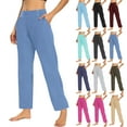 thumbnail image 1 of Bovxnpu Workout Leggings For Women Stretchy High Waisted Office Dress Work Pants Yoga Pants Women Loose With Pockets Pull On Casual Trousers Soft Comfy, 1 of 8