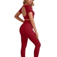 thumbnail image 1 of Bovxnpu Workout Sets for Women 2 Piece Tracksuit Set Athletic Yoga Outfits Stretchy Yoga Workout Set With Comfortable Gym Pants And Top Set, 1 of 6