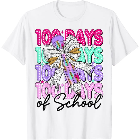 Bow 100th Day of School T-Shirt