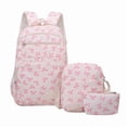 thumbnail image 1 of Bow Backpack 17.72" Nylon Convertible Carry Laptop Sleeve Adjustable Straps (White), 1 of 8