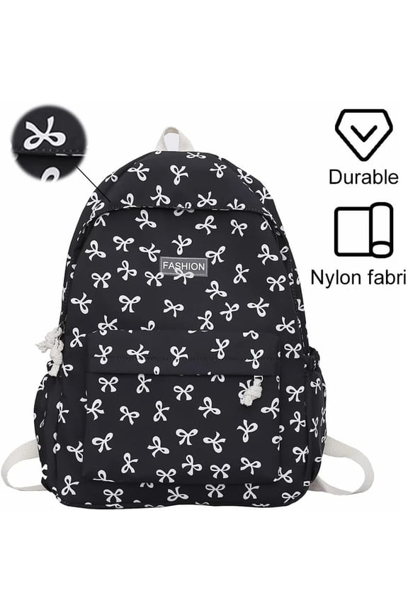 Bow Backpack - Cute Kawaii Backpack Set Aesthetic Daypack Bow Rucksack
