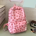 thumbnail image 1 of Bow Backpack For Women Aesthetic Nylon Rucksack Cute Kawaii Backpack Set With Bow Pattern, 1 of 6