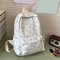 thumbnail image 1 of Bow Backpack For Women Aesthetic Nylon Rucksack Cute Kawaii Backpack Set With Bow Pattern, 1 of 6