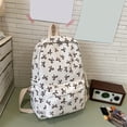thumbnail image 1 of Bow Backpack For Women Aesthetic Nylon Rucksack Cute Kawaii Backpack Set With Bow Pattern, 1 of 6