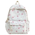 thumbnail image 1 of Bow Backpack With Cute Bowknot Design, Lightweight Nylon Daypack For Travel And Daily Casual Wear, Trendy Aesthetic Rucksack (D), 1 of 5