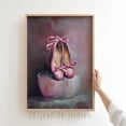 thumbnail image 1 of Bow Ballerina Shoes, Coquette Pink Room Decor Home Decor #1309, Unframed Poster Size 16x24, 1 of 4