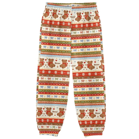 Bow Bear Boys Pants Kids Casual Sweatpants Joggers Toddler Sports Pants 3-10 Years