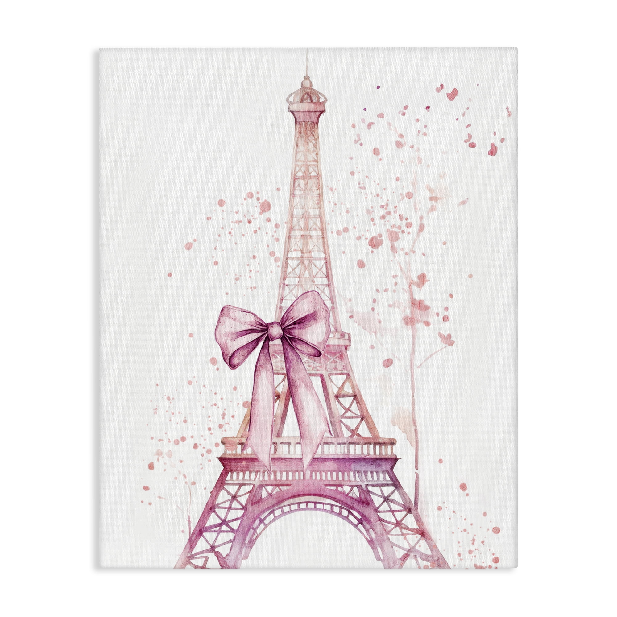 Bow Bedecked Paris Tower Canvas Wall Art, design by Kim Allen