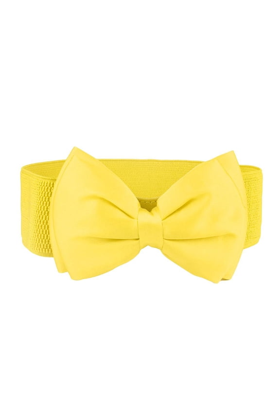 Bow Belt,Women Bow Belt Bowknot Stretchy Waist Belt Bow Belts for Women Vintage Bowknot Wide Elastic Stretchy Cinch Belt Wide Belts for Women Dresses Z3N3