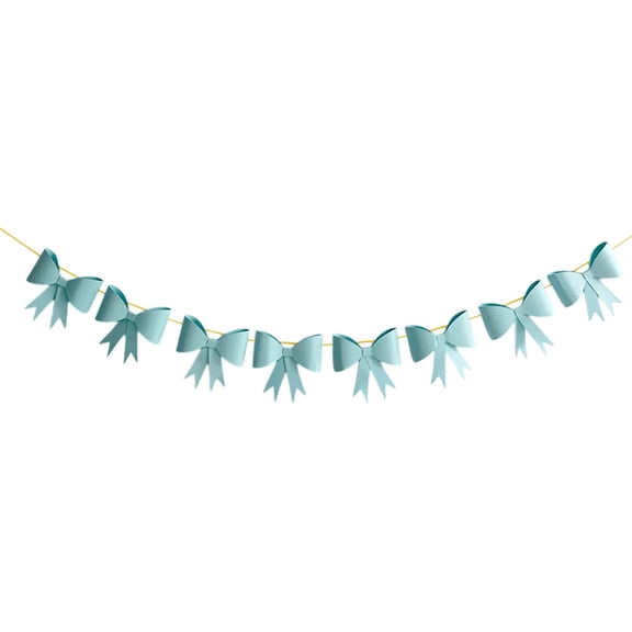 Bow Birthday Party Decorations Korean Style Paper Bow Pull Flowers Macaroon Color Cute Layout Flag for Adult Birthday Party Decorations