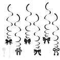 thumbnail image 1 of Bow Birthday Party Decorations, Swirl Pendant Hanging Ornament with Bowknot Design, Bow Party Decor, 1 of 7