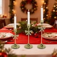 thumbnail image 1 of Bow Candle Holder Set 3 Piece Metal Candlestick Set Tiered Height Gold Black Iron Candle Holders 6.3, 7.7, 8.8 Inch for Wedding Centerpiece Table Decor Romantic Dinner Holiday, 1 of 7