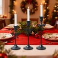 thumbnail image 1 of Bow Candle Holder Set 3 Piece Metal Candlestick Set Tiered Height Gold Black Iron Candle Holders 6.3, 7.7, 8.8 Inch for Wedding Centerpiece Table Decor Romantic Dinner Holiday, 1 of 7