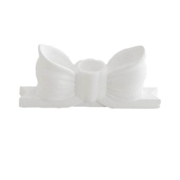 Bow Candle Long Candle Candlestick Cute Bow Candlestick Holders Gypsum Decorative Candle Centerpiec Stand Candelabra