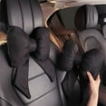 thumbnail image 1 of Bow Car Headrest Pillow, Breathable Memory Foam Vehicle Neck Pillow with Adjustable Strap, Ergonomic Auto Neck Support Cushion for Pain Pressure Relief, Universal for Most Cars, 1 of 5