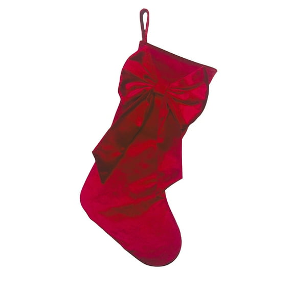 Bow Christmas Stockings, 17.72Inch Christmas Stocking Hanging Christmas Tree Decorations for Fireplace Holiday Festival Party Hanging Ornaments Gift Bags