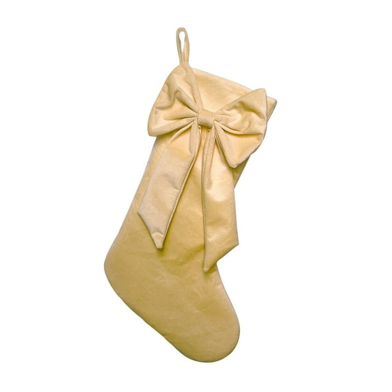 Bow Christmas Stockings, 17.72Inch Christmas Stocking Hanging Christmas Tree Decorations for Fireplace Holiday Festival Party Hanging Ornaments Gift Bags