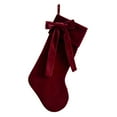 thumbnail image 1 of Bow Christmas Stockings, 18.9 inches Coquette Velvet Christmas Stocking Hanging Xmas Tree Decor for Fireplace Holiday Festival Party Ornament, 1 of 5