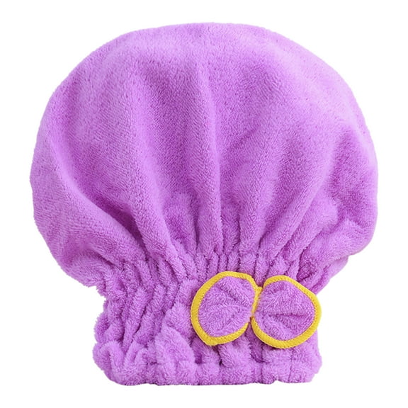 Bow Coral Velvet Textile Microfiber Head Scarf Hair Cap Wrap Bath Towel Accessory for Hair Care and Home Spa Experience