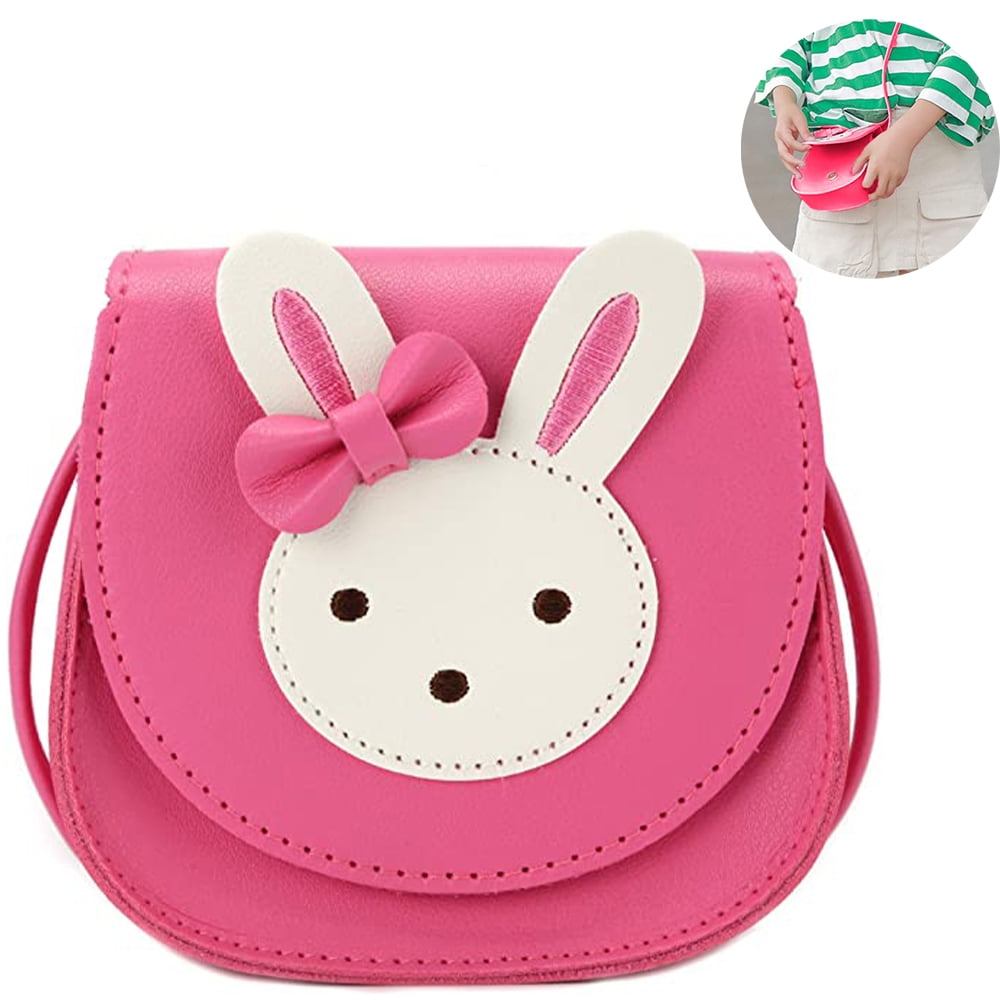 Ondeam Little Mouse Ear Bow Sac à Bandoulière Enfant Fille - Petit Sac PU Souris Avec Nœud