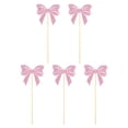 thumbnail image 1 of Bow Cupcake Toppers, Bowknot Cake Picks for Wedding and Birthday Party, Satin Ribbon Dessert Decor for Cupcakes Cookies and Celebration Treats, 1 of 7