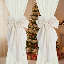 Bow Curtain Tiebacks with Bowknots | Set of 1 | Holiday Wedding Party Decorations for Home | 7.48x15.75 Inches | Pink Red Blue Green Yellow Beige Coffee Purple