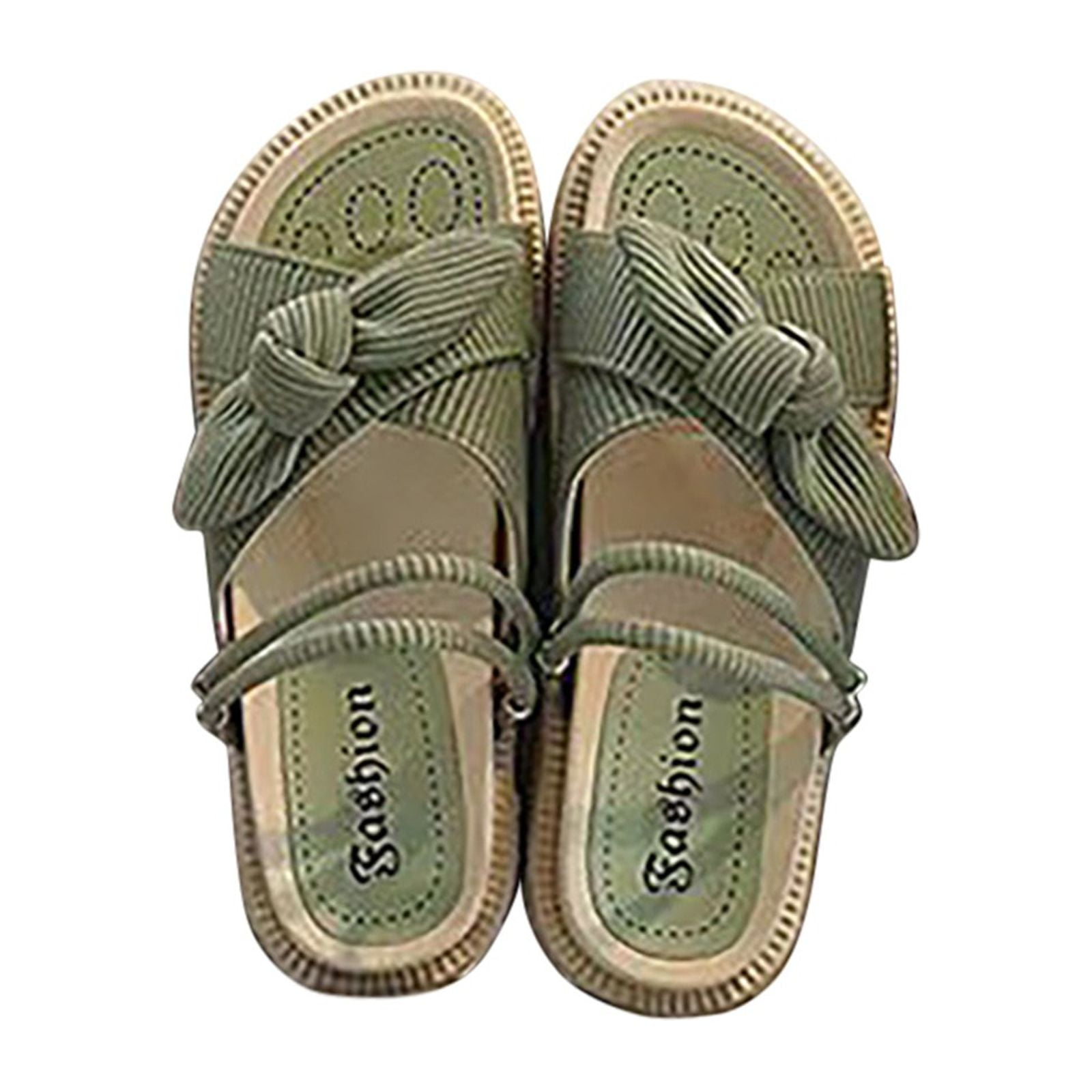 Bow Decor Flatform Slingback Sandals For Women Casual Open Toe Sandals