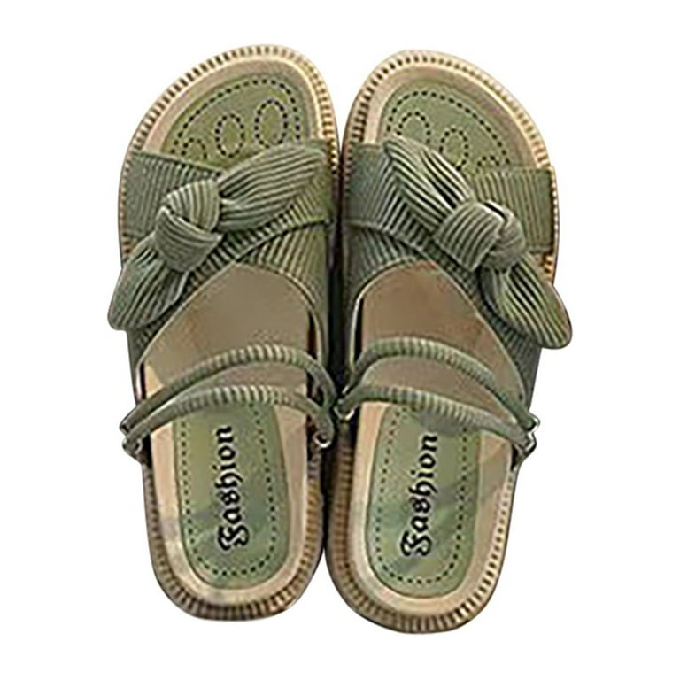 Flatform bow sandals discount