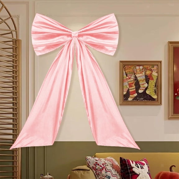 Bow Decor Large Bow For Room, Coquette Giant Ribbon Tie For Birthday Party Backdrop Wall Decor (Size 25 X 42 Inches)